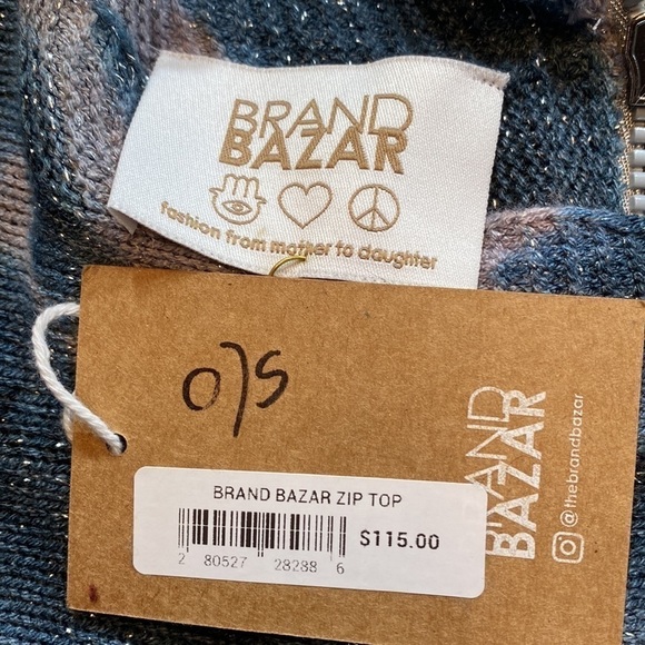 NWT Brand Bazar Tie Dye Zip Top sz OS - Picture 7 of 10